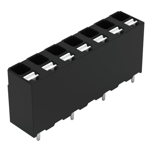 Borne pour circuits imprimés THR Bouton-poussoir 1,5mm² pas 5mm 7 pôles; noir - Wago - 20863127/997607