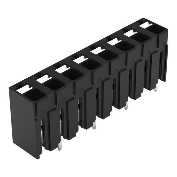 Borne pour circuits imprimés THR Bouton-poussoir 1,5mm² pas 5mm 8 pôles; noir - Wago - 20863128/997607