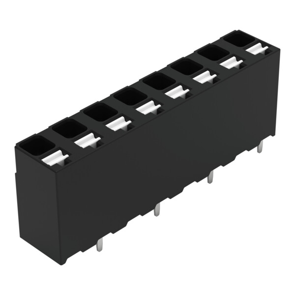 Borne pour circuits imprimés THR Bouton-poussoir 1,5mm² pas 5mm 8 pôles; noir - Wago - 20863128/997607