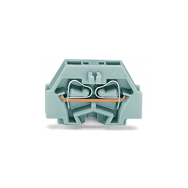Borne modulaire 2c / 1,5 mm² / gris / bride de fixation - Wago - 260301