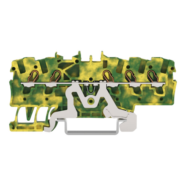 Borne de passage pour 5 conducteurs avec ouverture de manip. 1,5mm², vert-jaune - Wago - 20011507