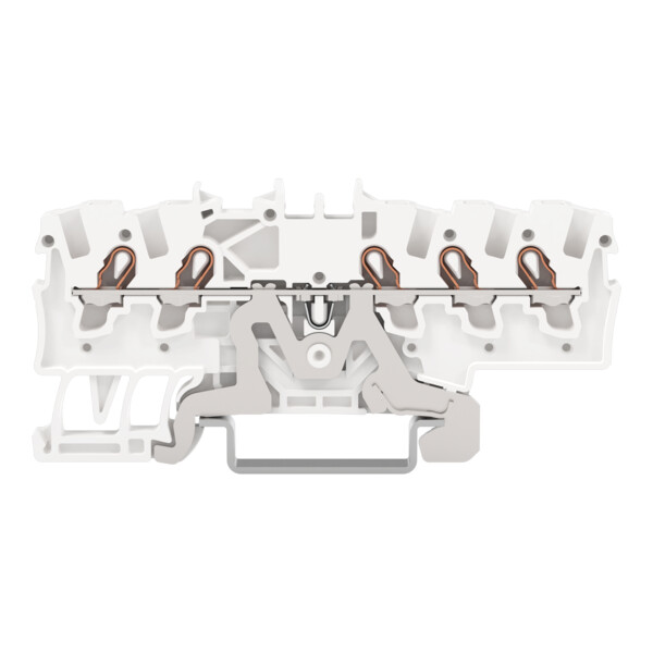 Borne de passage pour 5 conducteurs avec ouverture de manip. 1,5mm², blanc blind - Wago - 20011508