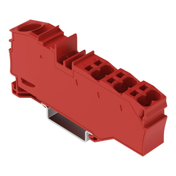 Borne de distribution avec ouverture de manipulation 1x16 mm²  6x4 mm² rouge - Wago - 20168033