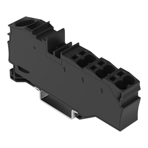 Borne de distribution avec ouverture de manipulation 1x16 mm²  6x4 mm² noir - Wago - 20168035