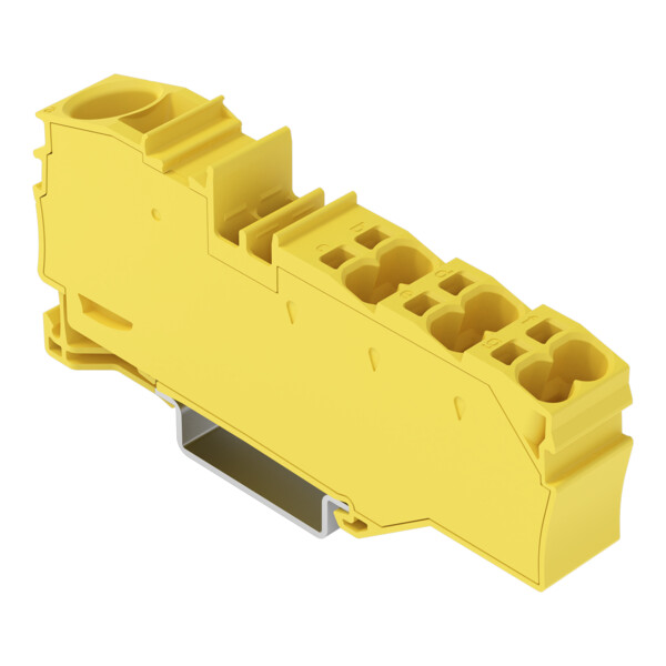 Borne de distribution avec ouverture de manipulation 1x16 mm²  6x4 mm² jaune - Wago - 20168036