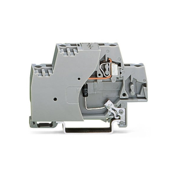 Borne avec diode de suppression et avec dérivation directe au rail ts 35 - Wago - 280502/281595