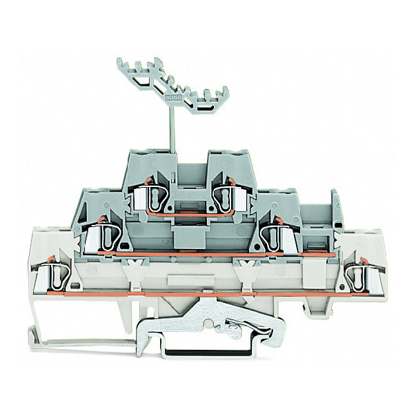 Borne à 3 étages blanc / gris / gris - Wago - 280548