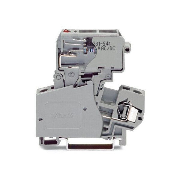 Borne à fusibles avec porte-fusible pivotant,avec affichage défaut par led,4 mm, - Wago - 281613/281542