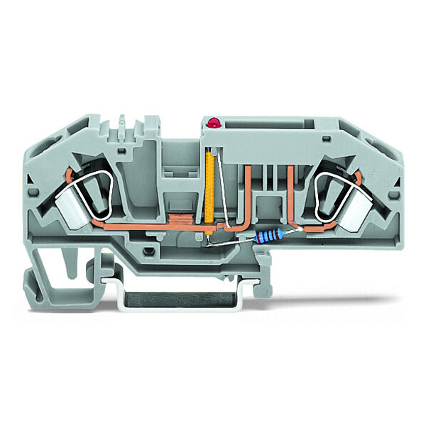 Borne porte-fusible auto fus 12 v. 2 c / 6 mm² - Wago - 282698/281449