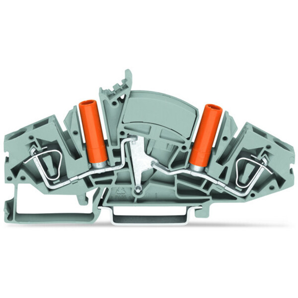 Borne pass 2c avec douille test gris - Wago - 282841