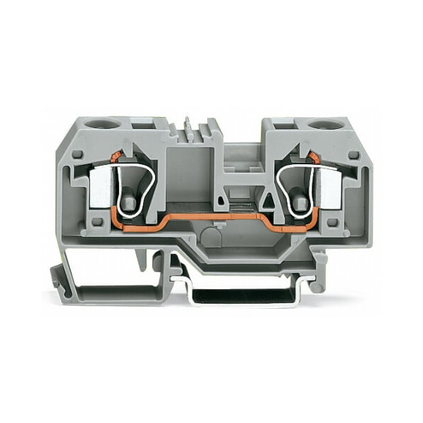 Borne de passage 2c / 10 mm² / cfmc / orange - Wago - 284902