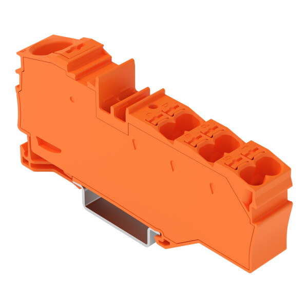 Borne de distribution avec bouton-poussoir 1x16 mm²  6x4 mm² orange - Wago - 22168032