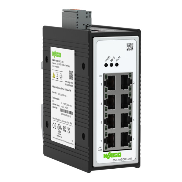 Switch ETHERNET 8 ports 100Base-TX - Wago - 852102/000001