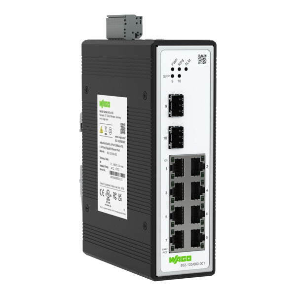 Switch ETHERNET 8 ports 100Base-TX + 2 slots SFP 100 - Wago - 852103/000001