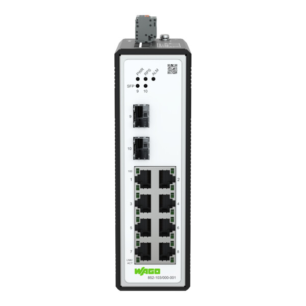 Switch ETHERNET 8 ports 100Base-TX + 2 slots SFP 100 - Wago - 852103/000001