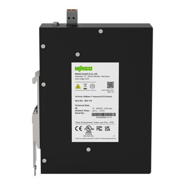 Switch ETHERNET ECO 16 ports 100Base-T - Wago - 852116