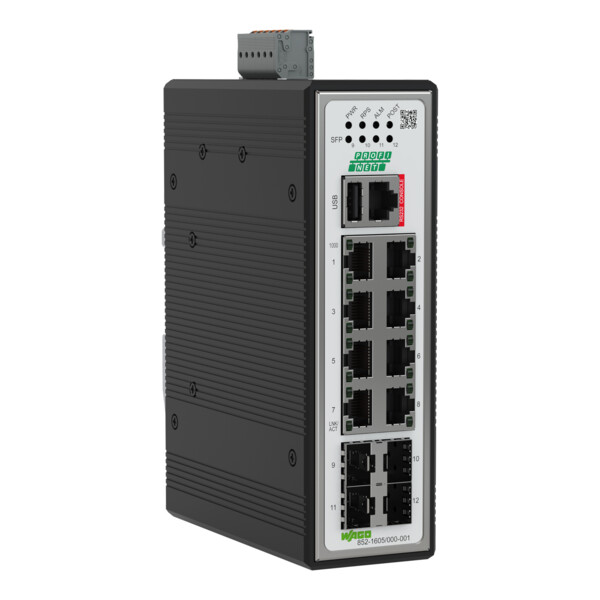 Switch administrable 8 ports Gb 4 ports SFP Gigabit Ethernet; noir métallique - Wago - 8521605/000001