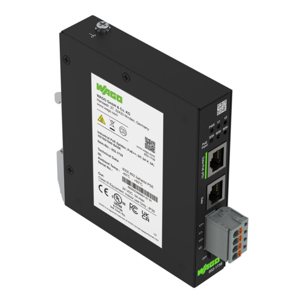 Splitter PoE/PoE+/PoE++ vers Ethernet 10/100/1000 BASE-T et 24V DC jusqu'à 2A - Wago - 8521739