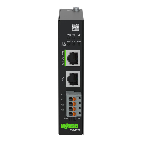 Splitter PoE/PoE+/PoE++ vers Ethernet 10/100/1000 BASE-T et 24V DC jusqu'à 2A - Wago - 8521739