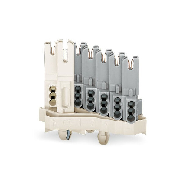 Connecteur femelle 1 mm² 5 pôles /pied/blanc/ gris - Wago - 267175