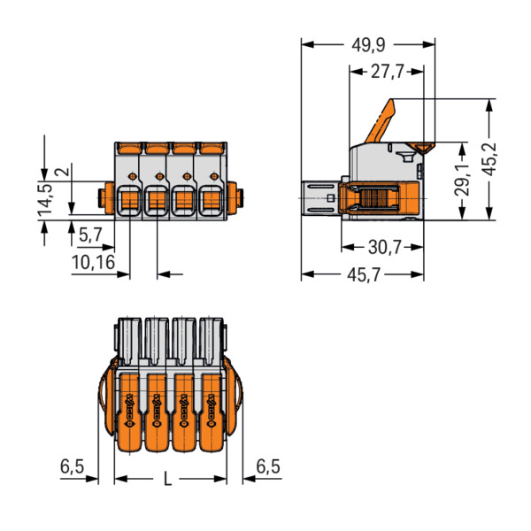 Connecteur femelle pour 1 conducteur - Wago - 8325102/037000