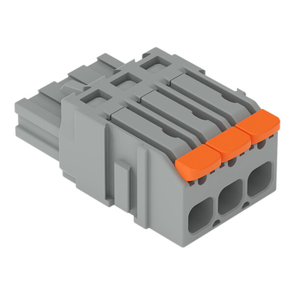 Connecteur femelle pour 1 conducteur Levier Push-in CAGE CLAMP®; gris - Wago - 22311103/327047