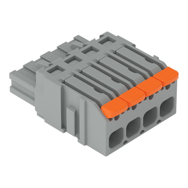 Connecteur femelle pour 1 conducteur Levier Push-in CAGE CLAMP®; gris - Wago - 22311104/327047