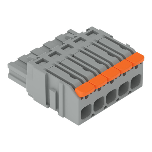 Connecteur femelle pour 1 conducteur Levier Push-in CAGE CLAMP®; gris - Wago - 22311105/327047