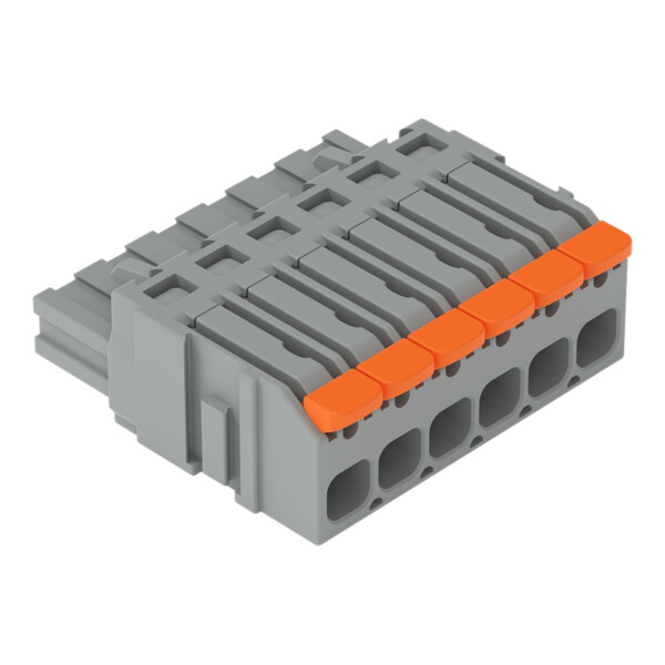 Connecteur femelle pour 1 conducteur Levier Push-in CAGE CLAMP®; gris - Wago - 22311106/327047
