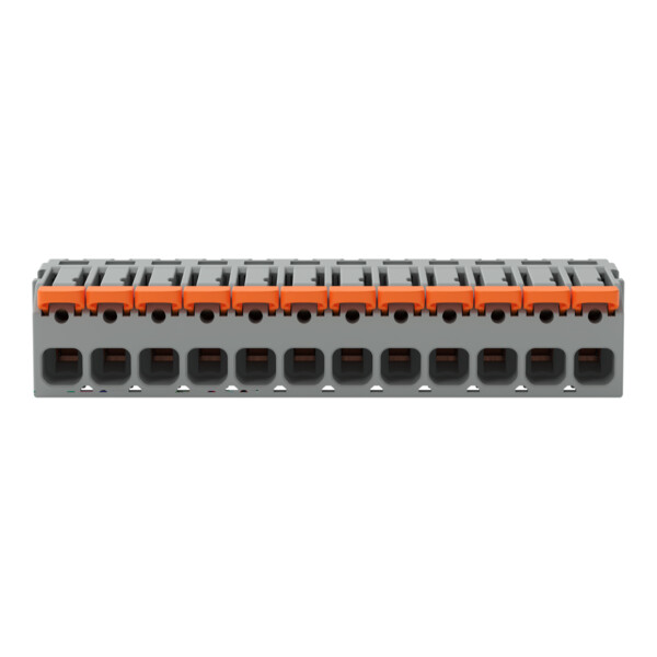 Connecteur femelle pour 1 conducteur Levier Push-in CAGE CLAMP, 12 pôles, gris - Wago - 22311112/327047