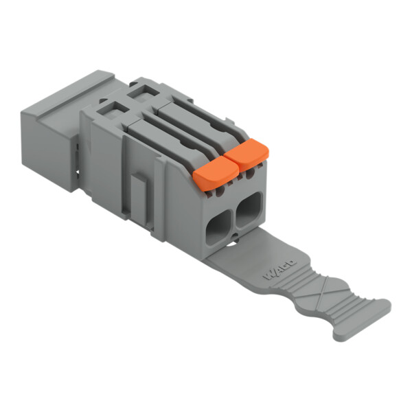 Connecteur mâle pour 1 conducteur Levier Push-in CAGE CLAMP®; gris - Wago - 22311602/332000