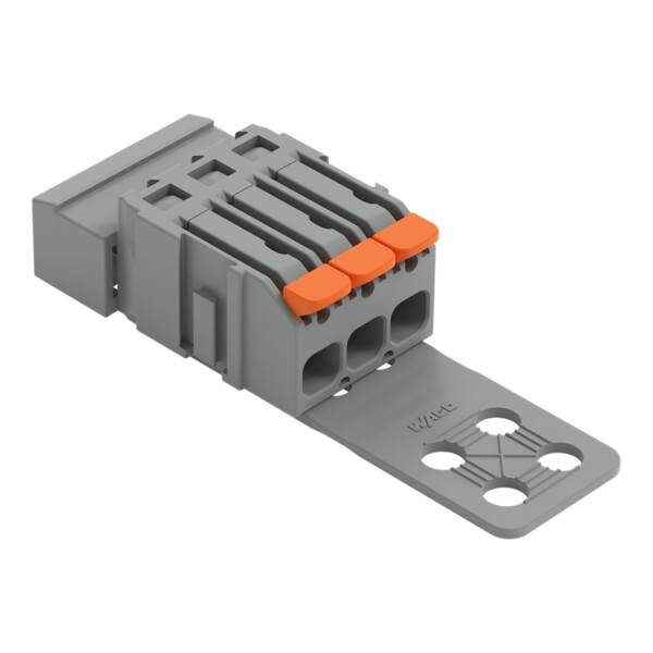 Connecteur mâle pour 1 conducteur Levier Push-in CAGE CLAMP®; gris - Wago - 22311603/333000