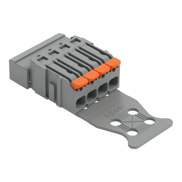 Connecteur mâle pour 1 conducteur Levier Push-in CAGE CLAMP®; gris - Wago - 22311604/334000