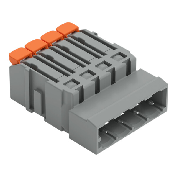 Connecteur mâle pour 1 conducteur Levier Push-in CAGE CLAMP®; gris - Wago - 22311604/334000
