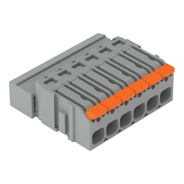 Connecteur mâle pour 1 conducteur Levier Push-in CAGE CLAMP®; gris - Wago - 22311606/000044