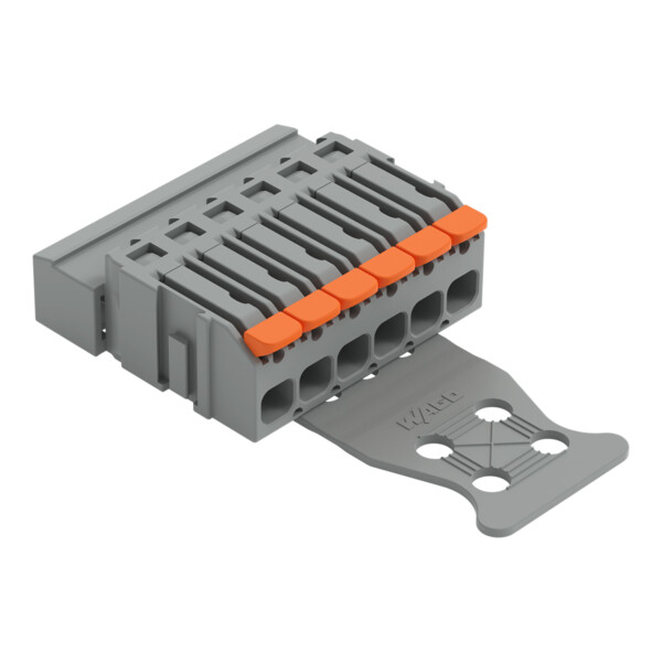 Connecteur mâle pour 1 conducteur Levier Push-in CAGE CLAMP®; gris - Wago - 22311606/334000