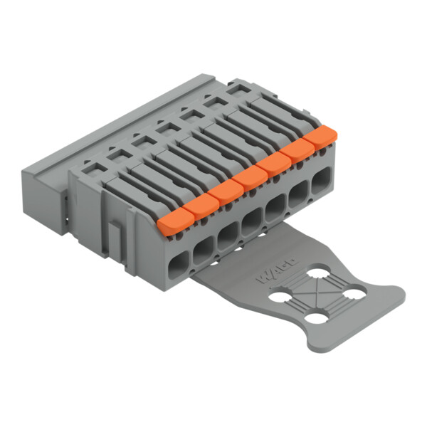 Connecteur mâle pour 1 conducteur Levier Push-in CAGE CLAMP®; gris - Wago - 22311607/334000