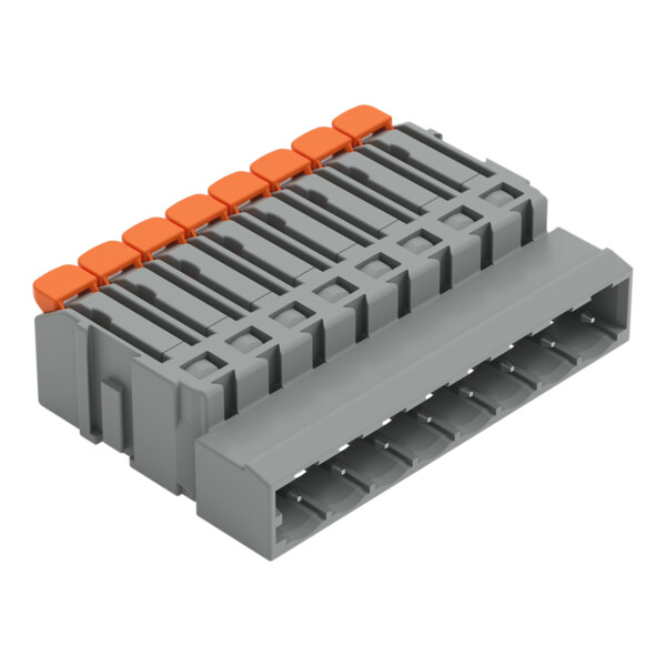 Connecteur mâle pour 1 conducteur Levier Push-in CAGE CLAMP®; gris - Wago - 22311608/000044