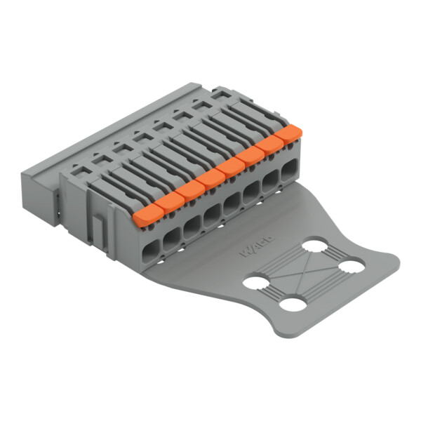 Connecteur mâle pour 1 conducteur Levier Push-in CAGE CLAMP®; gris - Wago - 22311608/335000