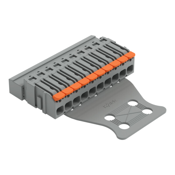 Connecteur mâle pour 1 conducteur Levier Push-in CAGE CLAMP®; gris - Wago - 22311610/335000