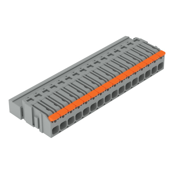 Connecteur mâle pour 1 conducteur Levier Push-in CAGE CLAMP®; gris - Wago - 22311616/000044