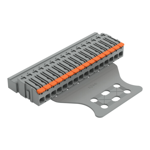 Connecteur mâle pour 1 conducteur Levier Push-in CAGE CLAMP®; gris - Wago - 22311616/336000