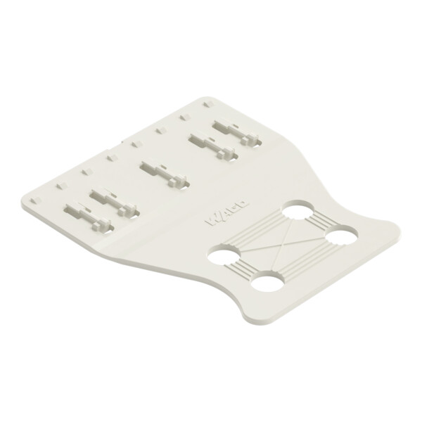 Plaque de décharge de traction pour connecteurs femelles et mâles; gris clair - Wago - 2231535/000009