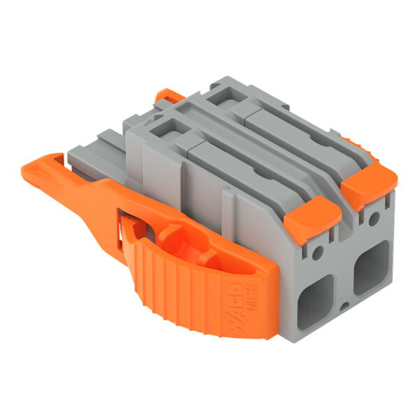 Connecteur femelle pour 1 conducteur Levier Push-in CAGE CLAMP®; gris - Wago - 22321202/038000