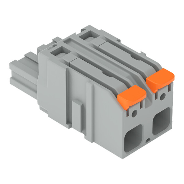 Connecteur femelle pour 1 conducteur Levier Push-in CAGE CLAMP®; gris - Wago - 22321202/327000