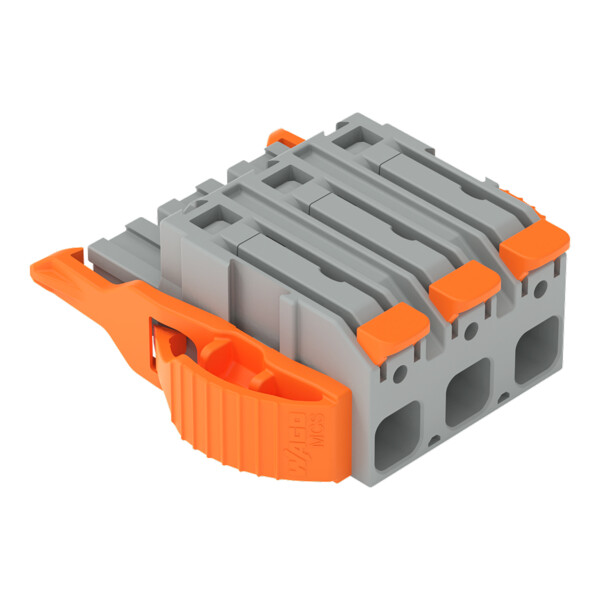 Connecteur femelle pour 1 conducteur Levier Push-in CAGE CLAMP®; gris - Wago - 22321203/038000