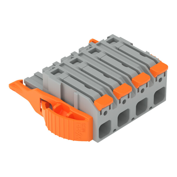 Connecteur femelle pour 1 conducteur Levier Push-in CAGE CLAMP®; gris - Wago - 22321204/038000