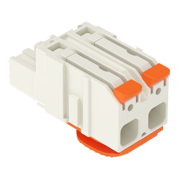 Connecteur femelle pour 1 conducteur Levier Push-in CAGE CLAMP®; gris clair - Wago - 27241202/323000