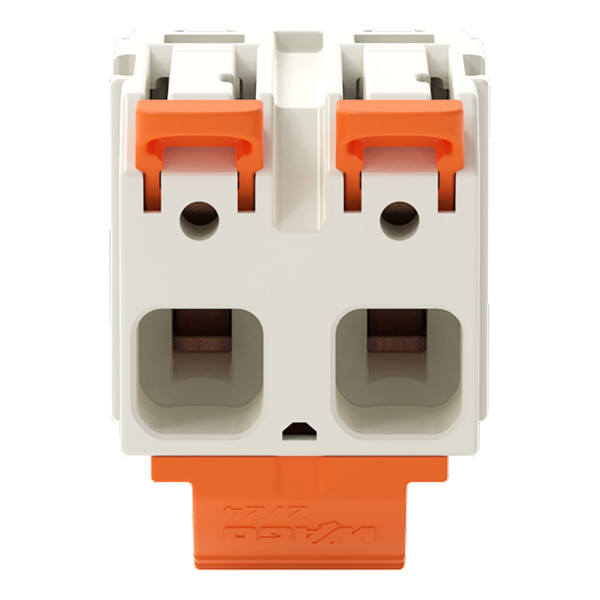 Connecteur femelle pour 1 conducteur Levier Push-in CAGE CLAMP®; gris clair - Wago - 27241202/323000