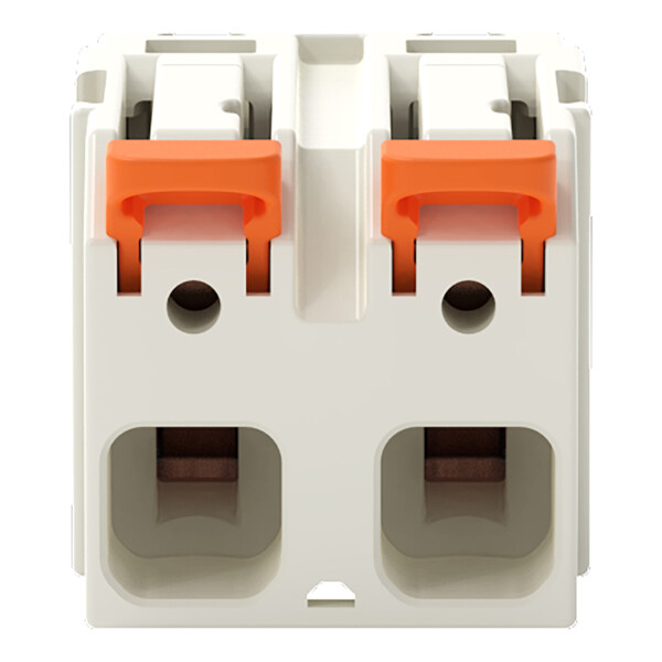 Connecteur femelle pour 1 conducteur Levier Push-in CAGE CLAMP, 2 pôles, clair - Wago - 27241202